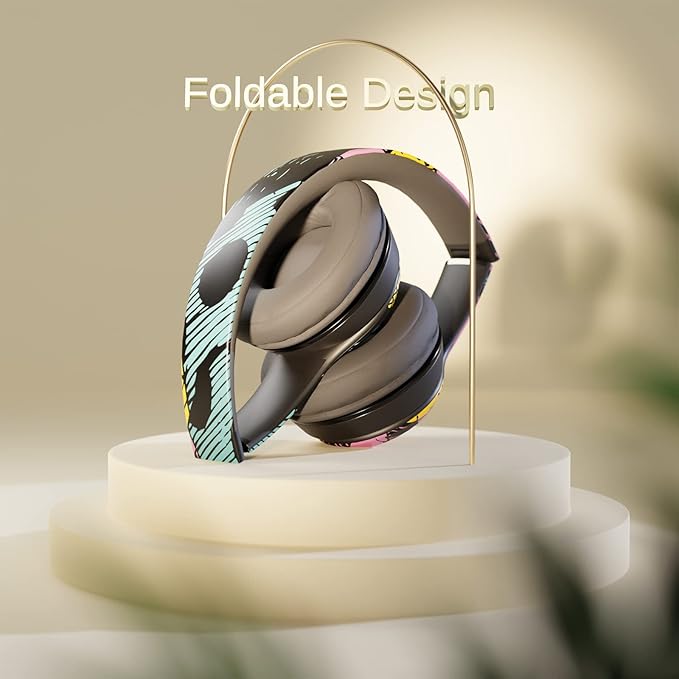 iJoy Disney Nightmare Before Christmas Sally Dress Bluetooth Headphones - Wireless Foldable Over-Ear Headset, Built-in Mic, Enchanting Sally & Friends Design, for Adults & Kids