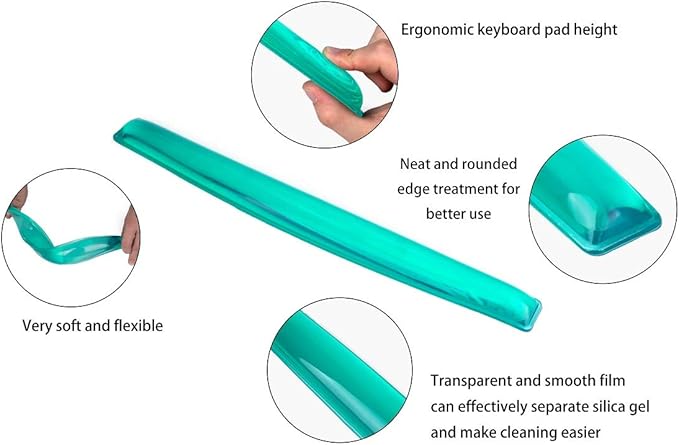 Gel Keyboard Wrist Rest Pad - Gel Keyboard Wrist Rest Pad | Wrist Rest Support for Office Gaming Computer Laptop Ergonomic Comfortable Pain Relief- Green