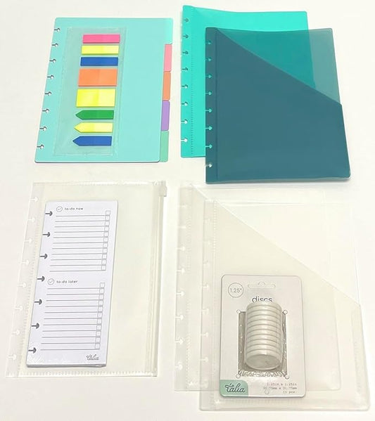 Talia Discbound Notebook Refills (Deluxe Expansion Kit (Pastel Dividers), Junior (5.5in x 8.5in))