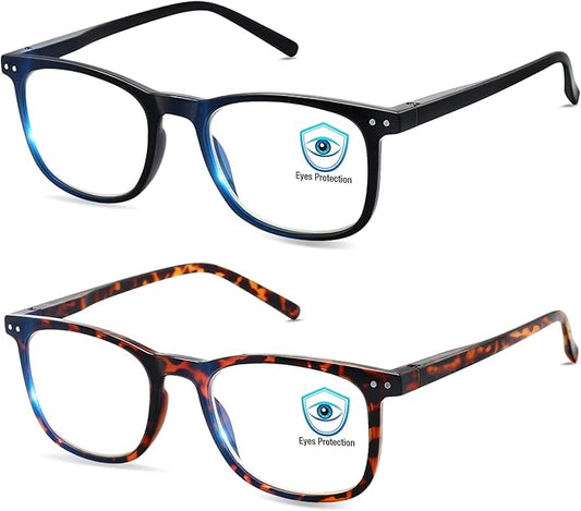 Blue Light Blocking Glasses, Blue Blocker Computer Glasses for Men Women, Anti Glare 400 UV & Eye Strain Fake Square Glasses