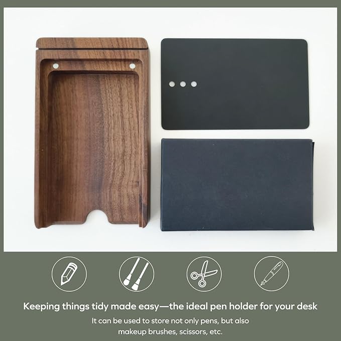 muso wood Daily To Do List Planner with Walnut Stand - 100 To Do List Cards - Undated Daily Planner Notepad for Desk Accessories and Supplies, Enhanced Productivity, Work Office Accessories