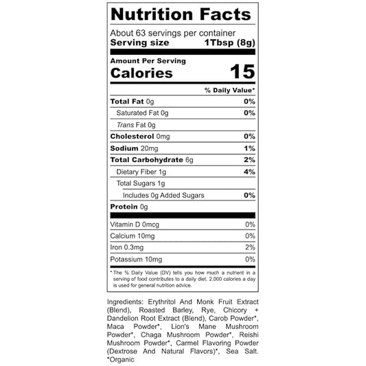 Eleven TLC, Shroomie Master Mind Mushroom Coffee Alternative, 7 Superfoods, Chaga, Reishi + Lion's Mane, Dandy Blend, Energy, Focus, 63 Servings