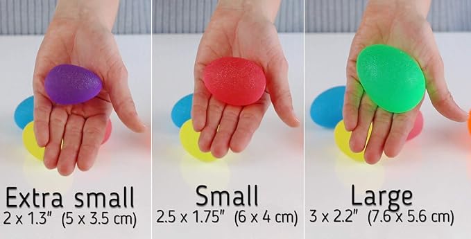 The Friendly Swede Stress Balls for Adults - 3 Squeeze Balls for Hand Therapy, Stress Relief & Strength; 3 Resistance Levels
