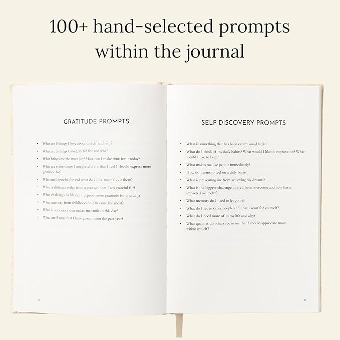 Day by Day Daily Gratitude Journal 2025 for Mindfulness, Happiness, Reflection, and Self Care, Undated Planner Gifts for Women & Men