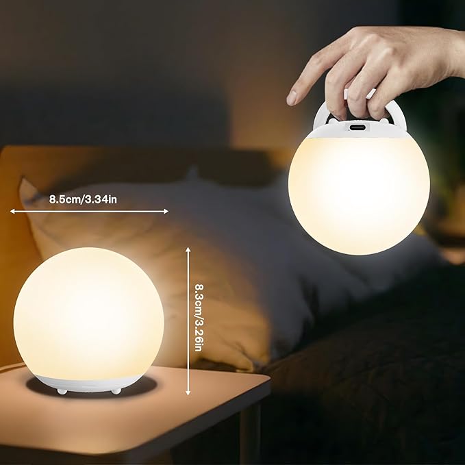 7-Color Changing Silicone Night Light for Kids, Touch Control with Timer & Dimmable, Rechargeable Portable Baby Night Lamp with 30/60 Mins Auto Off, Soft RGB Nursery Light for Bedside, Camping