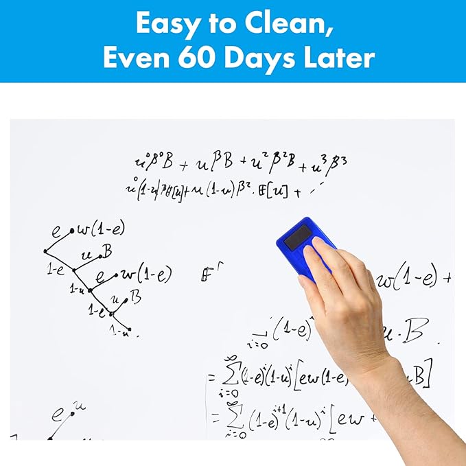 HAMIGAR Magnetic Whiteboard Contact Paper 18" x 24" Dry Erase White Board Sticker for Wall Stick on White Board Peel and Stick Wallpaper Adhesive Poster with Marker, Magnetic Eraser and Magnets