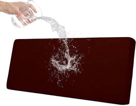 Easy-Going 100% Waterproof Sofa Seat Cushion Slipcovers Couch Cushion Cover Stretch Furniture Protector for Kids, Pets (Sofa Cushion, Wine)