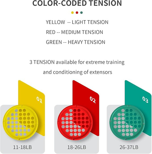 Hand Exercise Webs for Physical Therapy, Hand Grip Strengthener, Finger Exerciser, Portable Size, Latex Free, 7" Diameter