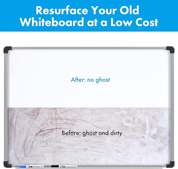 HAMIGAR Magnetic Whiteboard Contact Paper 30" x 43" Dry Erase White Board Sticker for Wall Stick on White Board Peel and Stick Wallpaper Adhesive Poster with Marker, Magnetic Eraser and Magnets