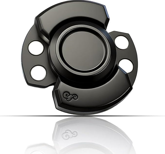 Metal Fidget Toys Adults,3 Play Model (Fidget Spinner,Fidget Clicker,Fidget Slider),Ultra-Silent,High-Speed Rotation,Compact Stress Relief Toy for Adult(Black)