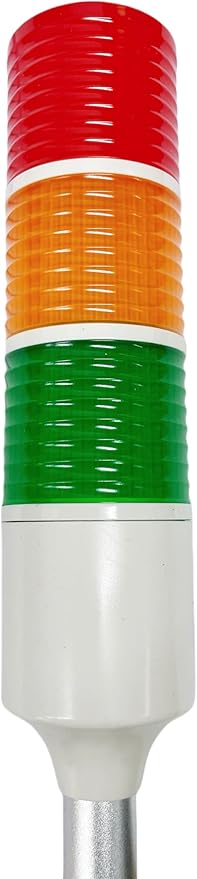 LED Warning Lights XUNDE Multi-Layer Industrial Signal Light 3 Colors Alarm Lamp Machine Equipment Indicator Lights, Sound and Light Alarms, 24V DC (3-Layer)