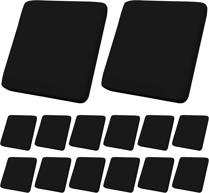 14Pcs Outdoor Cushions Covers Waterproof, Patio Cushion Covers, Stretch Cushion Covers Replacement,Cushion Slipcovers, Furniture Cushion Covers (Black 2, 14PCS)
