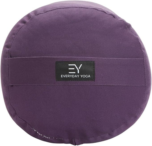 Everyday Yoga Premium Bolster, Meditation Pillow, Super Soft & Lightweight with Carry Handle - Firm Support for Restorative Yoga, Multi-color