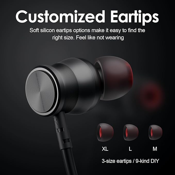 Bluetooth Headphones, 150H Playtime Wireless Bluetooth Earbuds w/Mic in-Ear Magnetic Neckband Earphone, IPX7 Sweatproof Deep Bass Headset for Home, Traveling, Outdoor, Business Trips