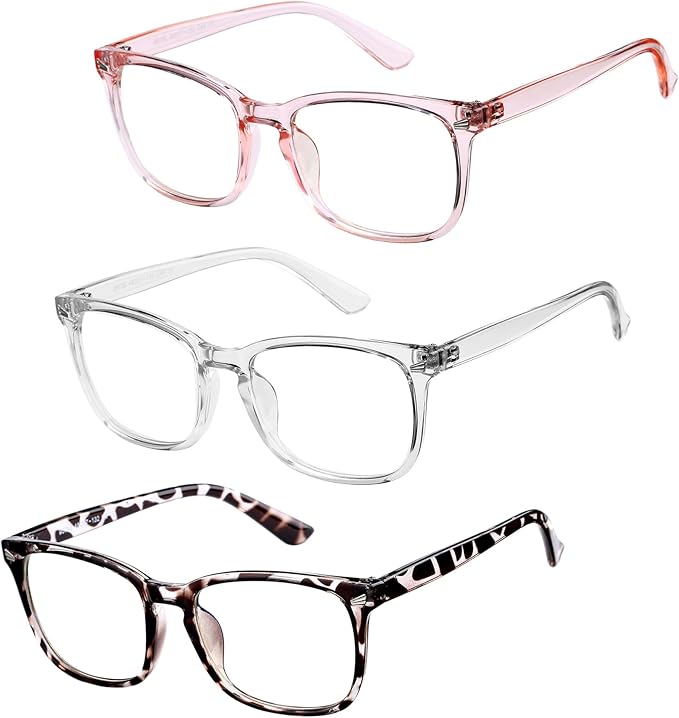 Hycredi Kids Blue Light Blocking Glasses，Anti Eyestrain & UV Protection, Computer Gaming TV Phone Glasses for Boys Girls