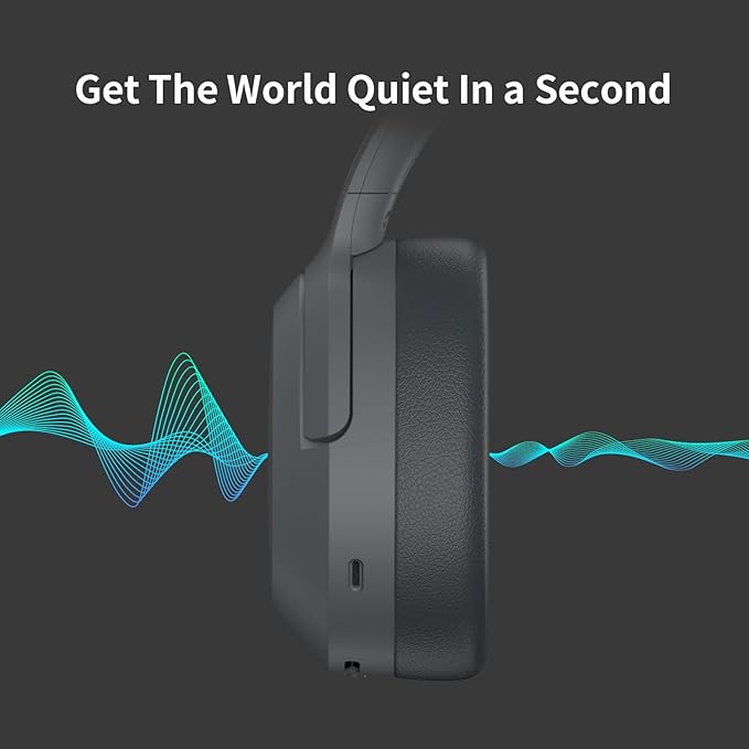 Edifier W820NB Plus Over-Ear Active Noise Cancelling Headphones, Clear Calls with Deep Noise Reduction,Bluetooth Headphones with LDAC for Hi Res Wireless Audio Comfortable Fit,Bluetooth 5.2, Blue