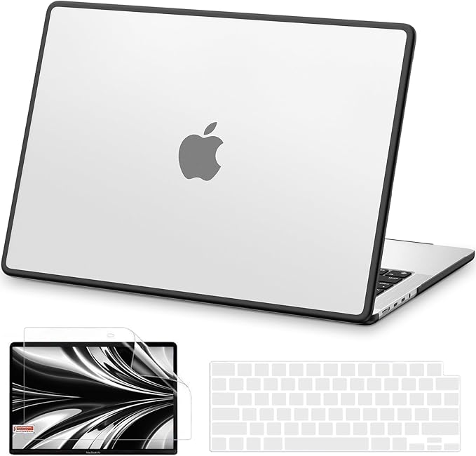 AKIT Compatible with MacBook Pro 16 inch Case 2025 2024-2021 M4 M3 M2 M1 Pro Max A3403 A3186 A2991 A2780 A2485, [Anti-Cracking] Hard Shell Laptop Case&Keyboard Cover&Screen Protector, Clear