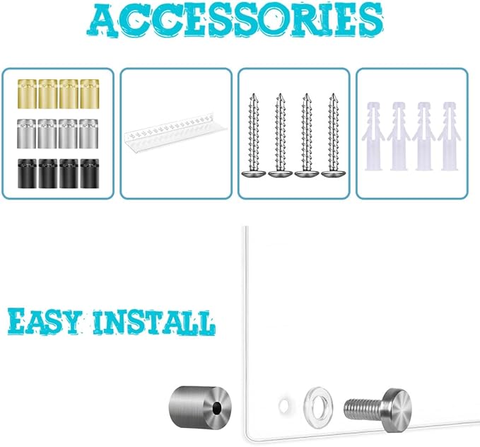 Glass Dry Erase White Board for Wall,Glass Whiteboard, 33" x 46" Large Glassboard for Home Kitchen, Office, Frameless, Brilliance (BB-WH-84117)