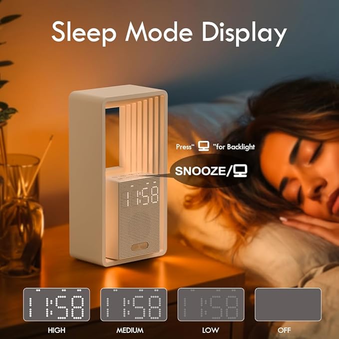 WILIT Digital Alarm Clock, Sunrise Alarm Clock with Nightlight, 9 Sleep Aid Sounds, White Noise Sounds Machine, Dimmable Display, Snooze,USB Charging Port,Gift for Women,Men,Teens,Kids,Travel