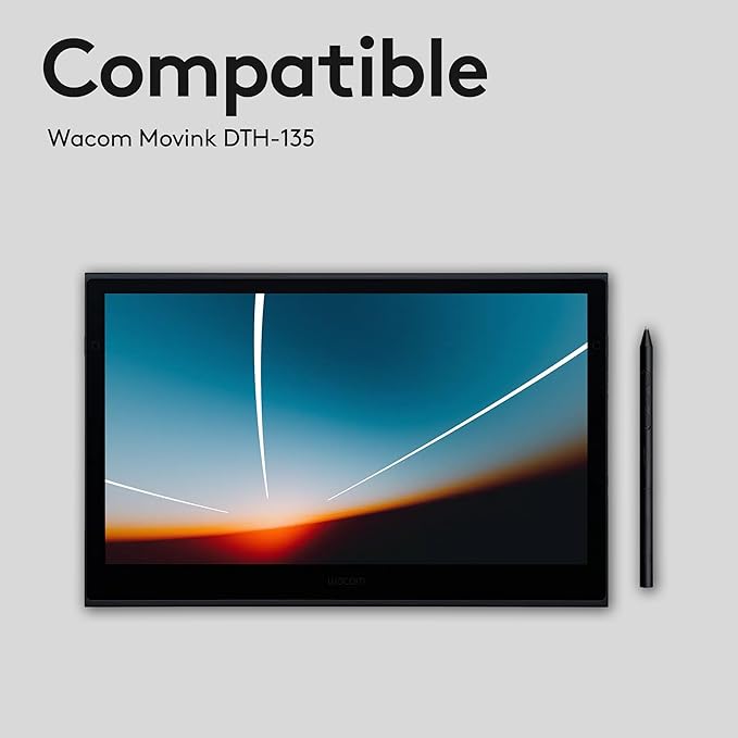 Screen Protector made for Wacom Movink DTH135 - Nano Texture Glass, Paper Feel, Anti Glare, HB Lead Pencil Friction, Scratch Resistant, Matte Finish, Touch Sensitive, Eye Protection, Smudge Resistant