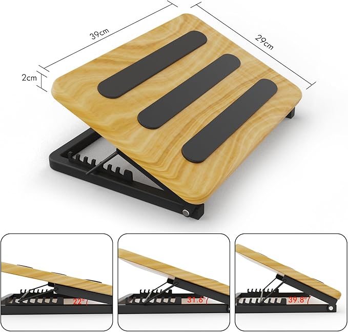 Foot Rest for Under Desk at Work, 15.75"×11.81" Surface, Ergonomic 7 Heights Adjustable Footrest, Portable Under Desk Foot Stool for Home,Office