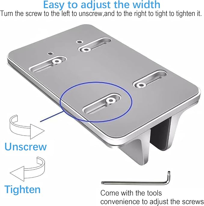 Vertical Laptop Stand Holder, Desktop Aluminum Stand for MacBook with Adjustable Dock Size, Fits All MacBook, Surface, Chromebook and Gaming Laptops (Up to 17.3 inches), Silver
