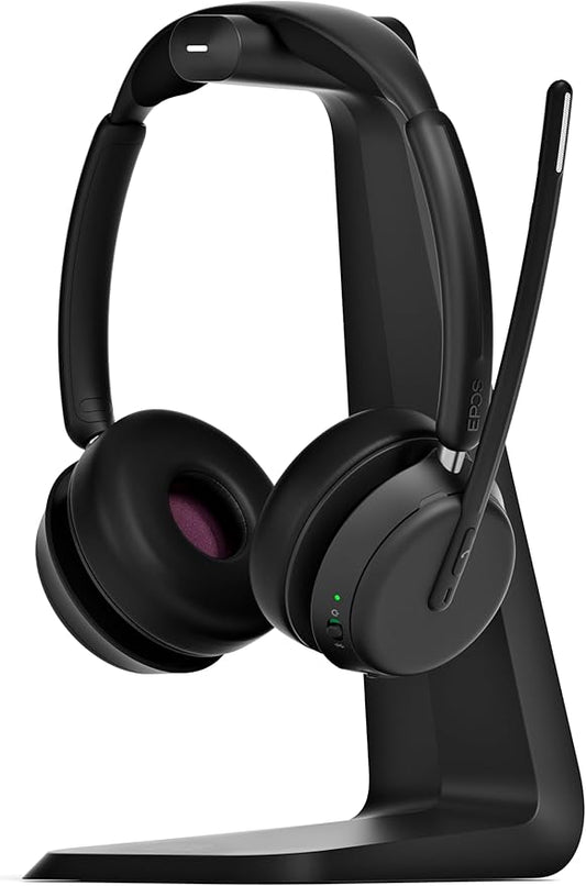 EPOS Impact 1061 Advanced Wireless Headset for PC with Noise-Canceling Mic, AI Voice Clarity, Super Wideband Audio, BrainAdapt Comfort, Durable for Office & Business Professionals