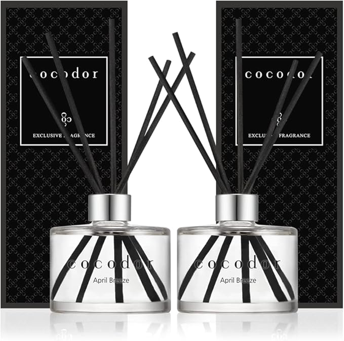 COCODOR Signature Reed Diffuser / April Breeze / 2 Pack / 6.7oz (200ml) / Home & Office Decor, Fragrance Gifts