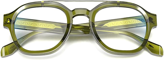 VISOONE Retro Round Anti Eyestrain Metal Medium Eyewear Blue Light Blocking Glasses for Computer Gaming Women Man SANFORD