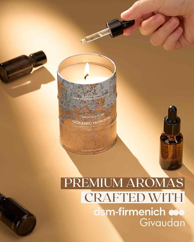 M&SENSE Oceanic Horizon Scented Candles Natural Non Toxic, Aromatherapy Candle for Stress Relief Meditation Relaxing, Housewarming Gifts for Women Men, 11.3oz 70 Hour Long Burning