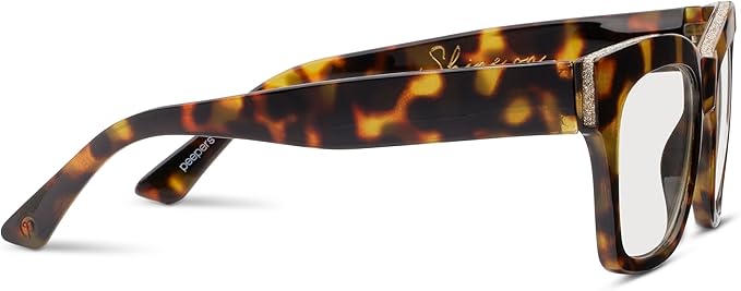 Peepers by PeeperSpecs Oprah's Favorite Women's Shine On Square Blue Light Blocking Reading Glasses - Tortoise +1.50