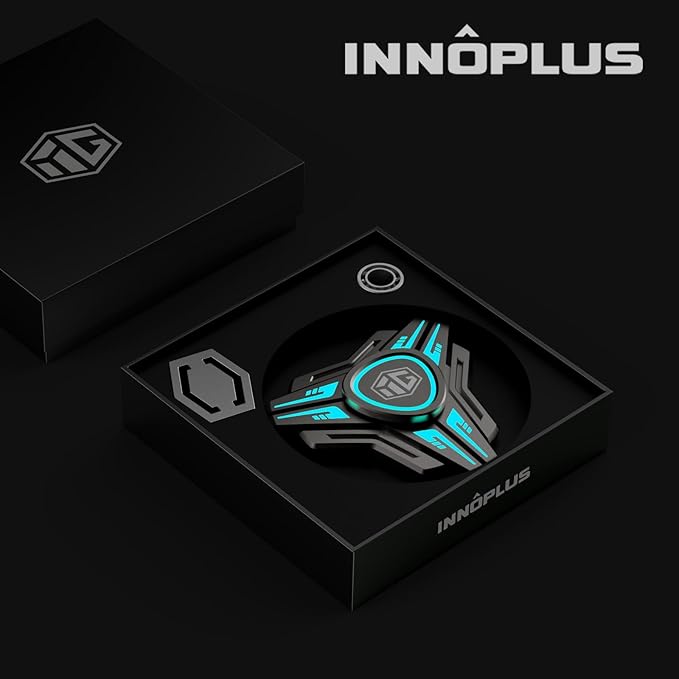 Fidget Spinners, Fidget Spinners Toy, Stress Anxiety ADHD Relief Figets Toy, Spinner Gifts for Adults and Teens, Cool Metal Finger Hand Toy with Luminous Light, Absorb Solar Light Then Release in Dark