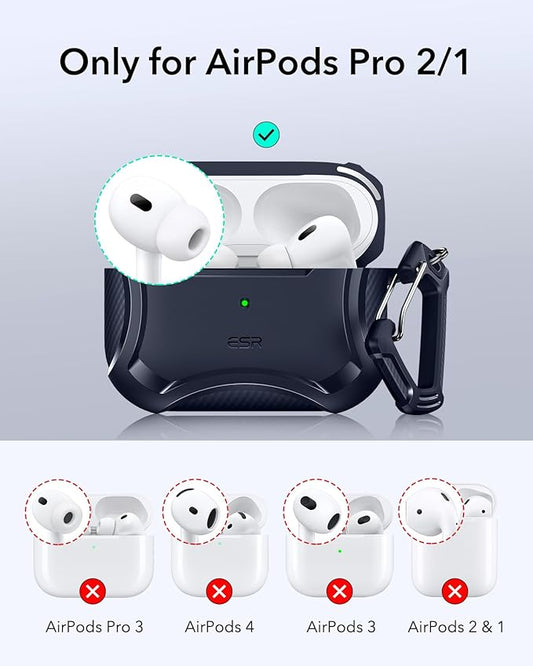 ESR for AirPods Pro 2nd Generation Case, Compatible with Airpods Pro Case 2nd/1st Gen (2023/2022/2019), Compatible with MagSafe, Powerful Drop Protection, Magnetic Lid, Navy Blue