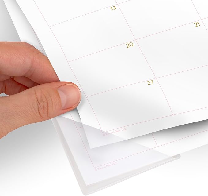 Cambridge Desk Calendar 2025-2026 Academic, Pen+Pillar, Monthly Desk Pad, 17-3/4" x 11", Compact, Tulip (PP13-705A)