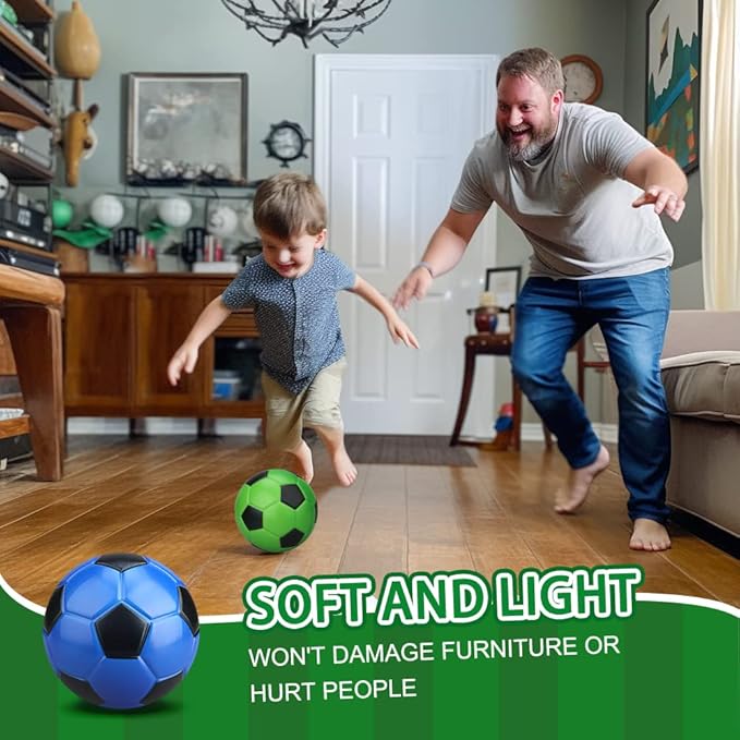 5 Inch Foam Mini Soccer Balls for Indoor Mini Soccer Hoops, Soft Squishy Soocer Slow Rising| Swimming Pool Balls Beach Balls Great Sport Gift for Adults & Kids Sensory Stress Balls No Need Pump