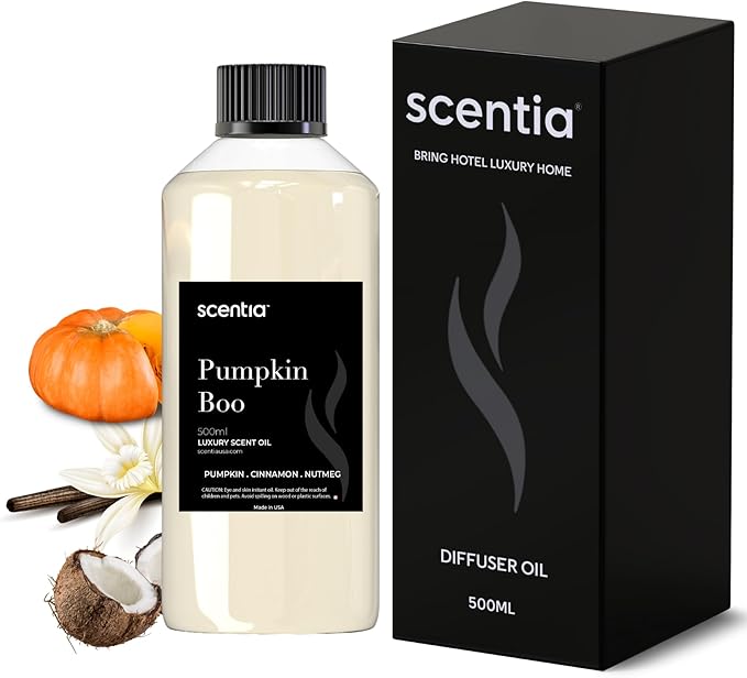 Pumpkin Boo Essential Oil – 500ml Premium Fall Fragrance Oil for Diffusers, Candles & DIY Crafts – Cozy Pumpkin Spice Scent for Home, Autumn Décor & Thanksgiving Gifts