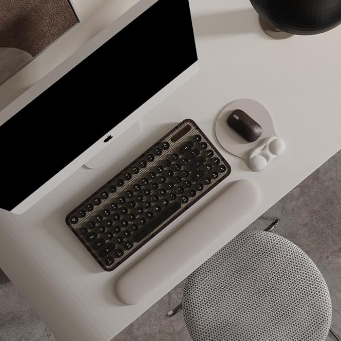 Ergonomic Mouse Pad with Wrist Rest Support&Gel Cushion for Desk; Cute Computer Decor Accessories for Women. Small Mousepad Mat Laptop Pads for Office&Home. Ergo Supplies & Aesthetic (03Siliver Surge)