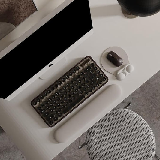 Ergonomic Mouse Pad with Wrist Rest Support&Gel Cushion for Desk; Cute Computer Decor Accessories for Women. Small Mousepad Mat Laptop Pads for Office&Home. Ergo Supplies & Aesthetic (03Siliver Surge)