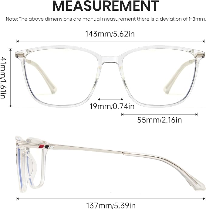 Cyxus Blue Light Blocking Glasses Photochromic Men Square Computer Gaming UV400 Protection 8208iT34