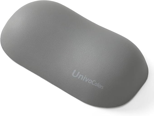 UnivoColors Design-Wave Wrist Rest, Artificial Sheepskin+Memory Foam+Ergonomic+Anti-Slip Gel, Resilience Support During Work and Gaming,Mouse Accessory,Grey