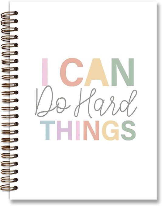 Preppy Notebook,Daily Affirmation Journal,Positive Affirmation for Women,I Can Do Hard Things Notebook 5.5x8.3