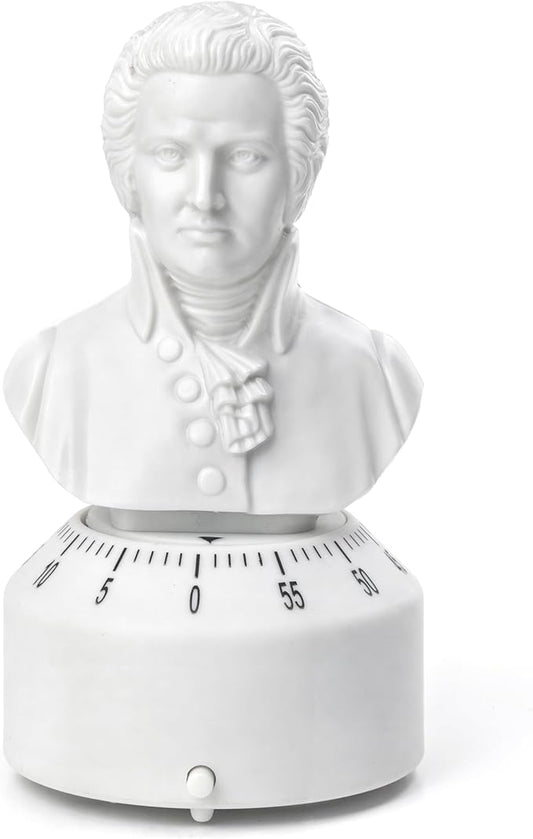Kikkerland Mozart Timer – Musical Gadget for Home & Kitchen – 60 Minute Windup Timekeeper for Cooking for Music Lovers