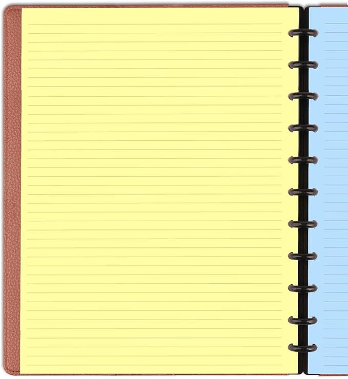 Letter Size Refills Paper, A4 Tul Paper for TUL Note-Taking System Discbound Notebook Planner Inserts, 5 Colors(40 Sheets/C), Total 200 Sheets/400 Pages, College ruled, Tul Paper Refills 8.5 x 11 In