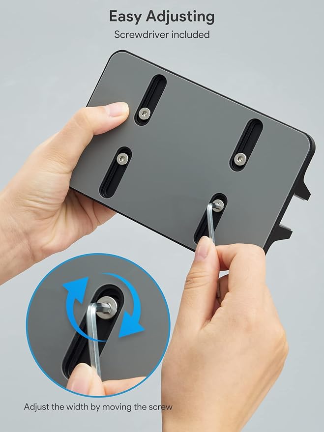 JARLINK 2-in-1 Design Vertical Laptop Stand Holder, Aluminum Laptop Stand for Desk with Adjustable Dock, Space-Saving Organizer Compatible with All MacBook, Samsung, HP, Dell, Chrome Book, Black