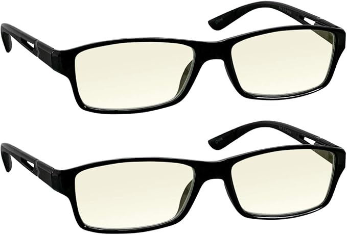 TruVision Readers Blue Light Blocking Reading Glasses 9604HP with Comfort Spring Hinges for Men and Women