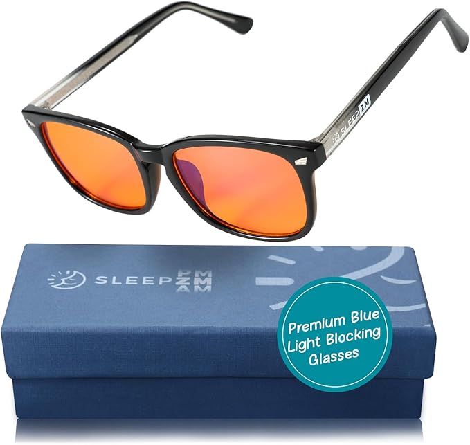 Blue Light Blocking Glasses for Women + Men - Better Sleep + Anti Eye Strain Protection - Computer Screens & Gaming