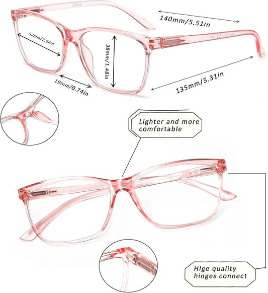 SIGVAN Ladies Reading Glasses Blue Light Blocking Spring Hinge Fashion Pattern Print Eyeglasses for Women