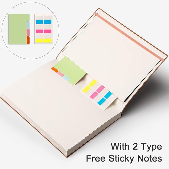 HIUKOOKA College Ruled/Lined Notebook- 320 Pages A4 Softcover Large Journal, 8.5''×11'', 100GSM Thick Paper, Faux Leather, Inner Pocket - Pink