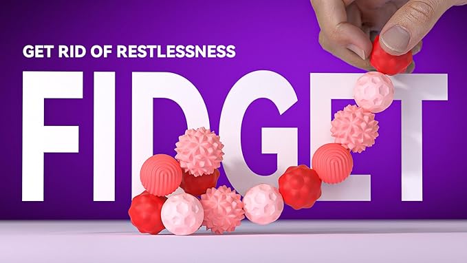 Silicone Magnetic Fidget Balls Toys, 8Pcs Attraction Textures Sensory Fidget Ball Toy with Silicone Shell for for Adults,Silent Desk Magnetic Stress Balls Fidget Toys, Stocking Stuffers for Teen Gifts