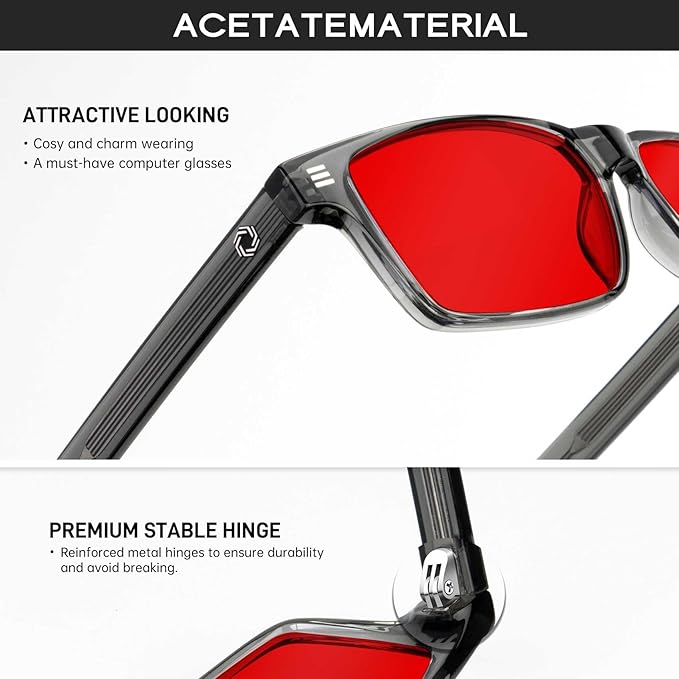 ANYLUV Blue Light Glasses Men Woman, Blue Light Blocking Glasses for Computer Gaming, Eye Strain Relief Eye Protection